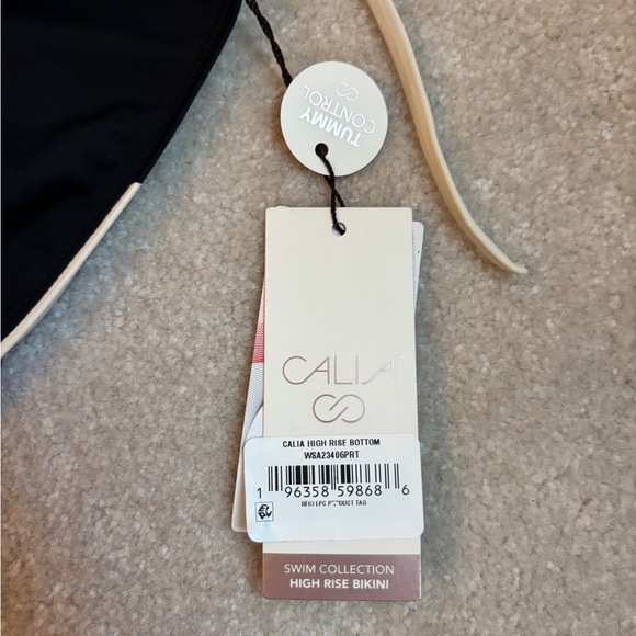 CALIA by Carrie Underwood Black and Cream Bikini High-Waisted Retro - Picture 3 of 4